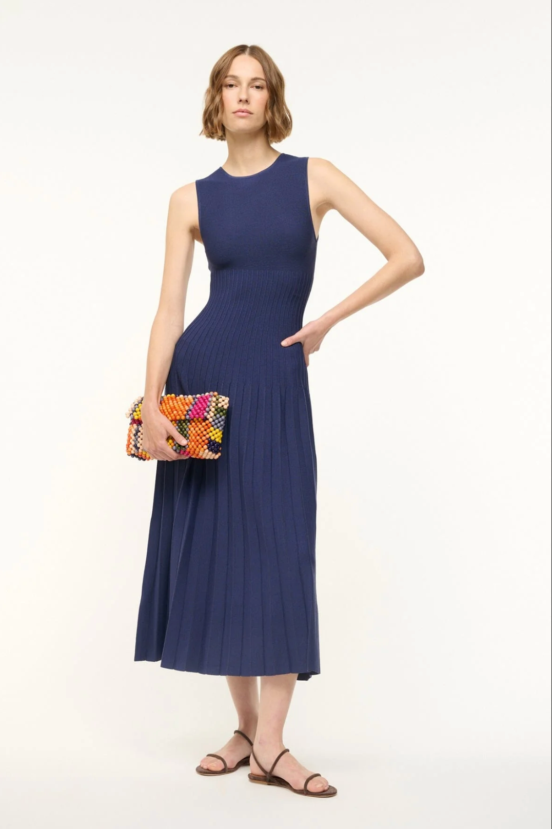 ELYSE DRESS IN NAVY