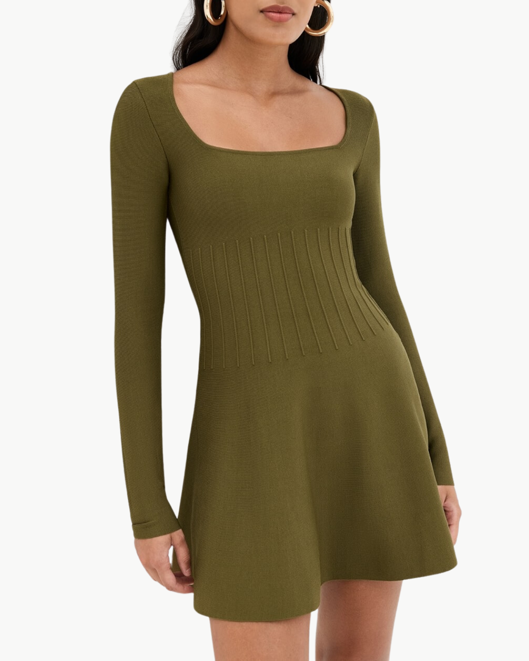 DEORA DRESS IN SERGEANT GREEN