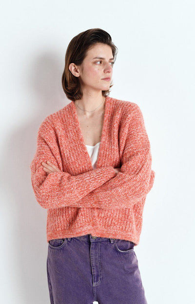 WOMEN'S CARDIGAN EAST IN MOULDED GAZPACHO