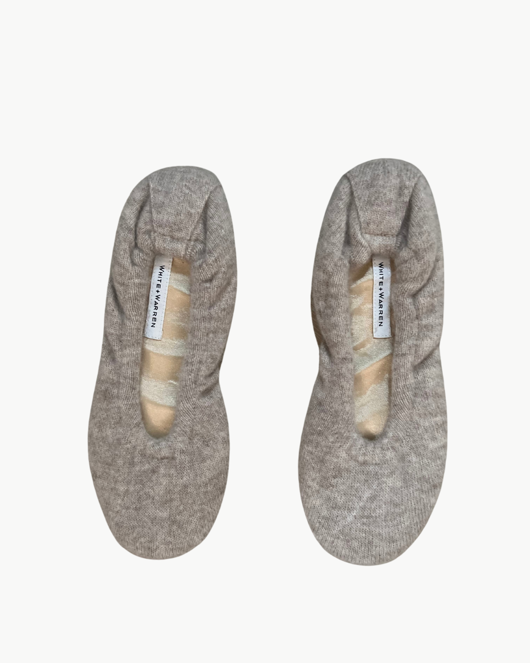 CASHMERE BALLET SLIPPER IN SANDWISP HEATHER