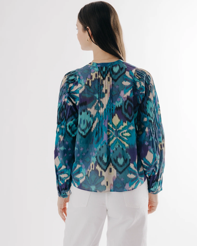 LAVINA TOP IN SYMPHONIC IKAT PRINT