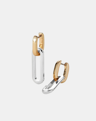 TEENI DETACHABLE LINK EARRINGS IN TWO TONE