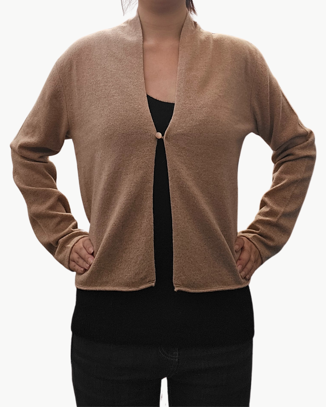 JANIE CASHMERE CARDIGAN IN CAMEL