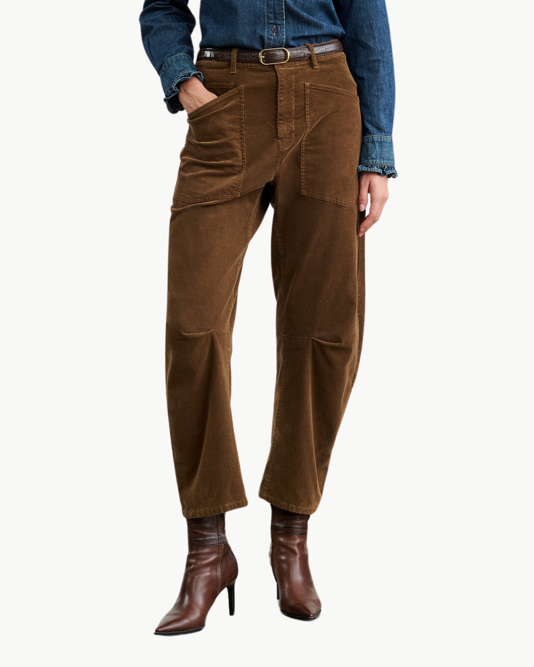 SHON PANT IN CIGAR BROWN