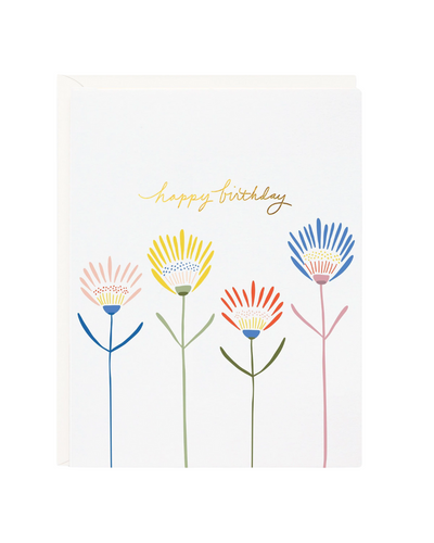 BIRTHDAY PERKY PETALS GREETING CARD