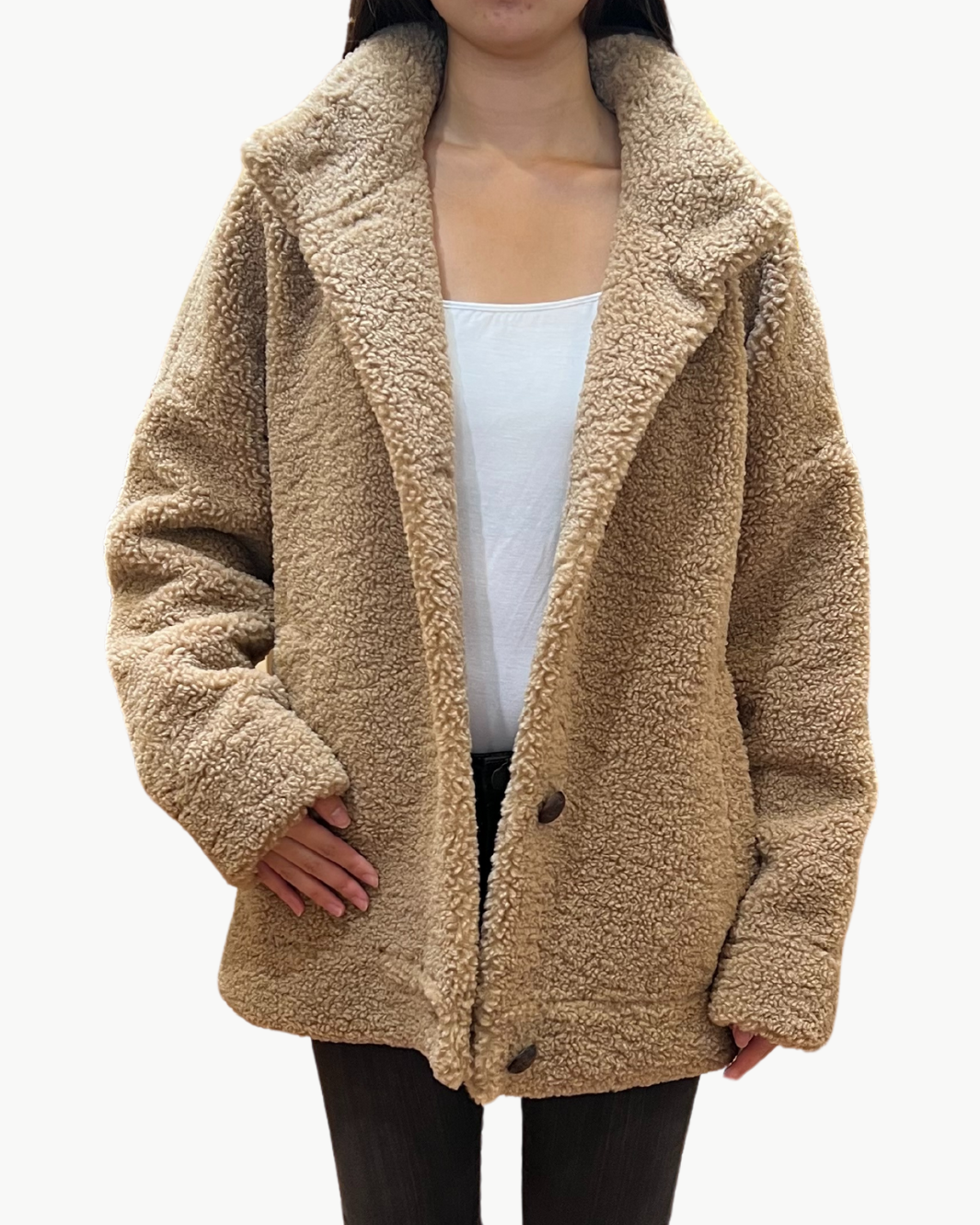 VALERY WOMAN KNITTED COAT IN BEIGE