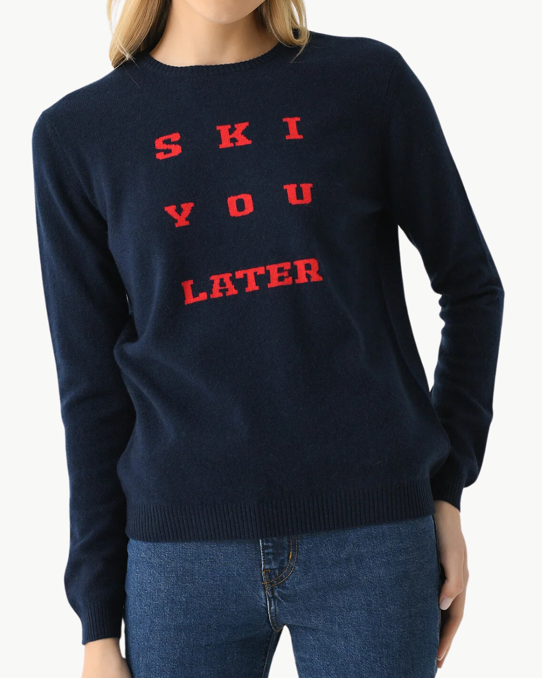 SKI YOU LATER CREW IN NAVY/CRIMSON