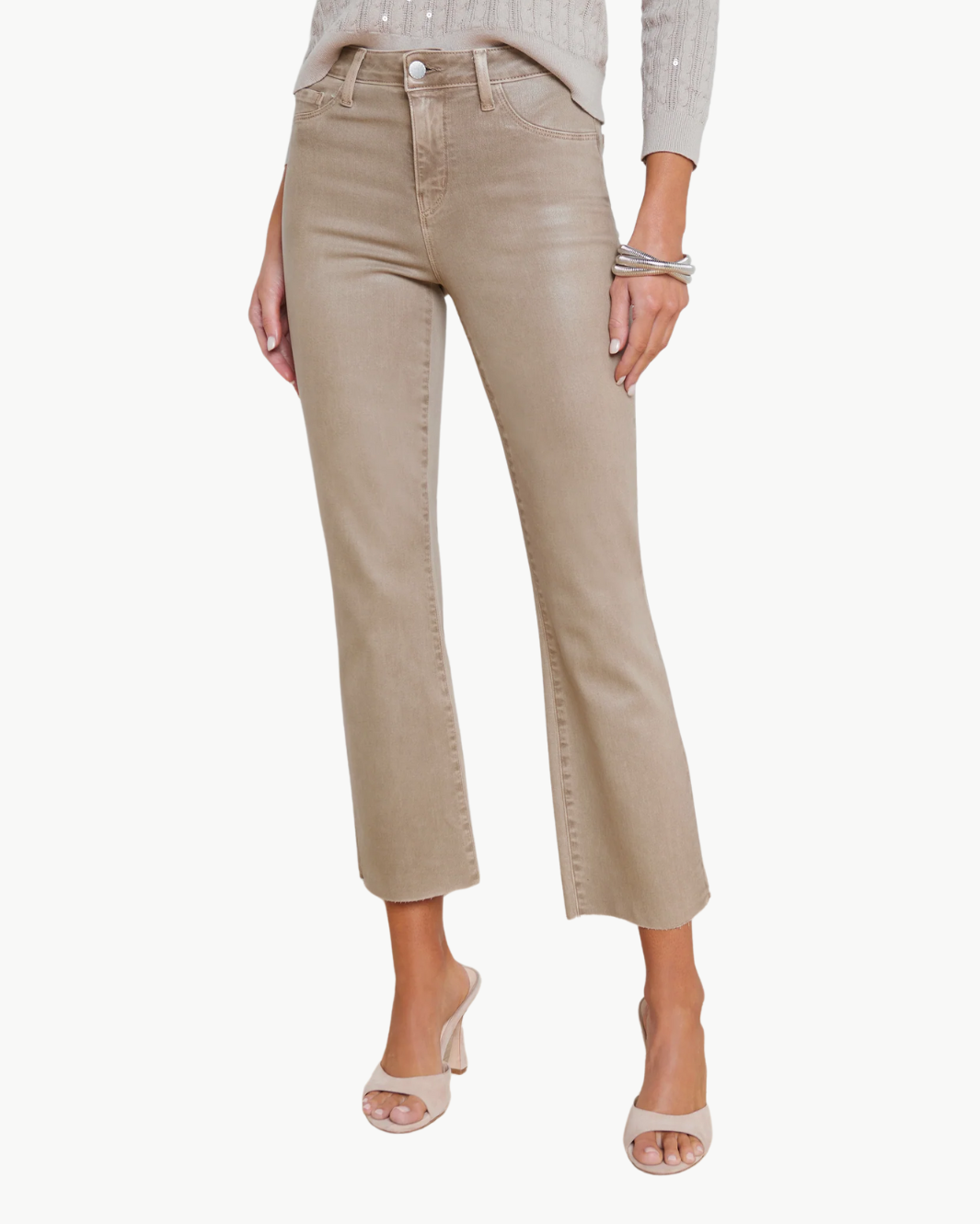 KENDRA CROPPED FLARE JEAN IN RYE COATED