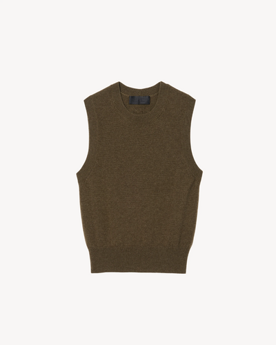 MAY SWEATER TANK IN DARK MOSS