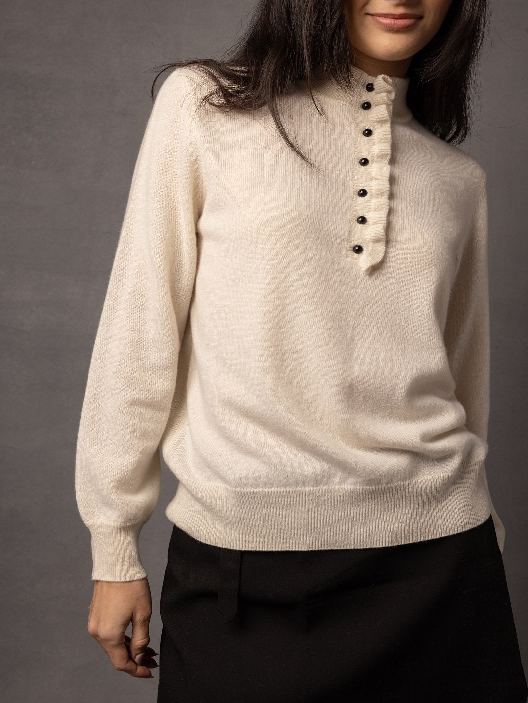 BRIAR MOCK NECK SWEATER IN CLOUD