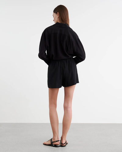 FRANCES SILK SHORT IN BLACK