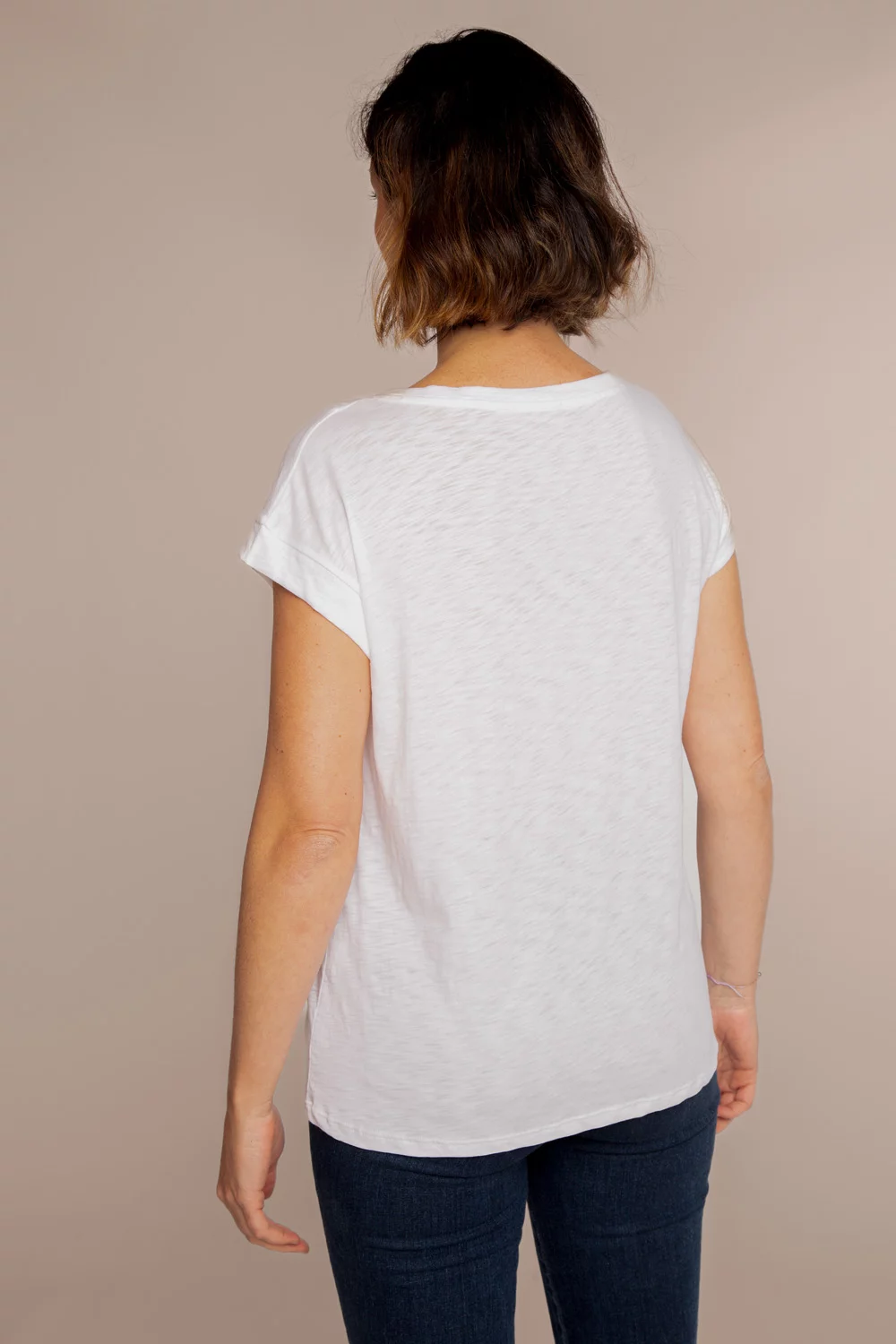 NOELIA T-SHIRT IN WHITE FLAMME