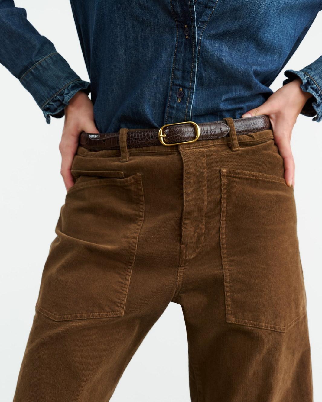 SHON PANT IN CIGAR BROWN