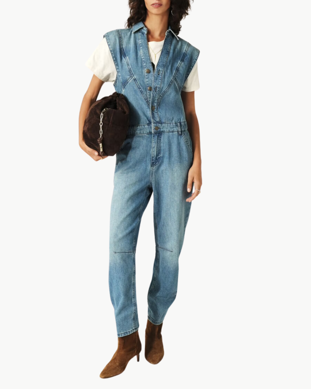 FIGO JUMPSUIT IN LIGHT USED BLUE