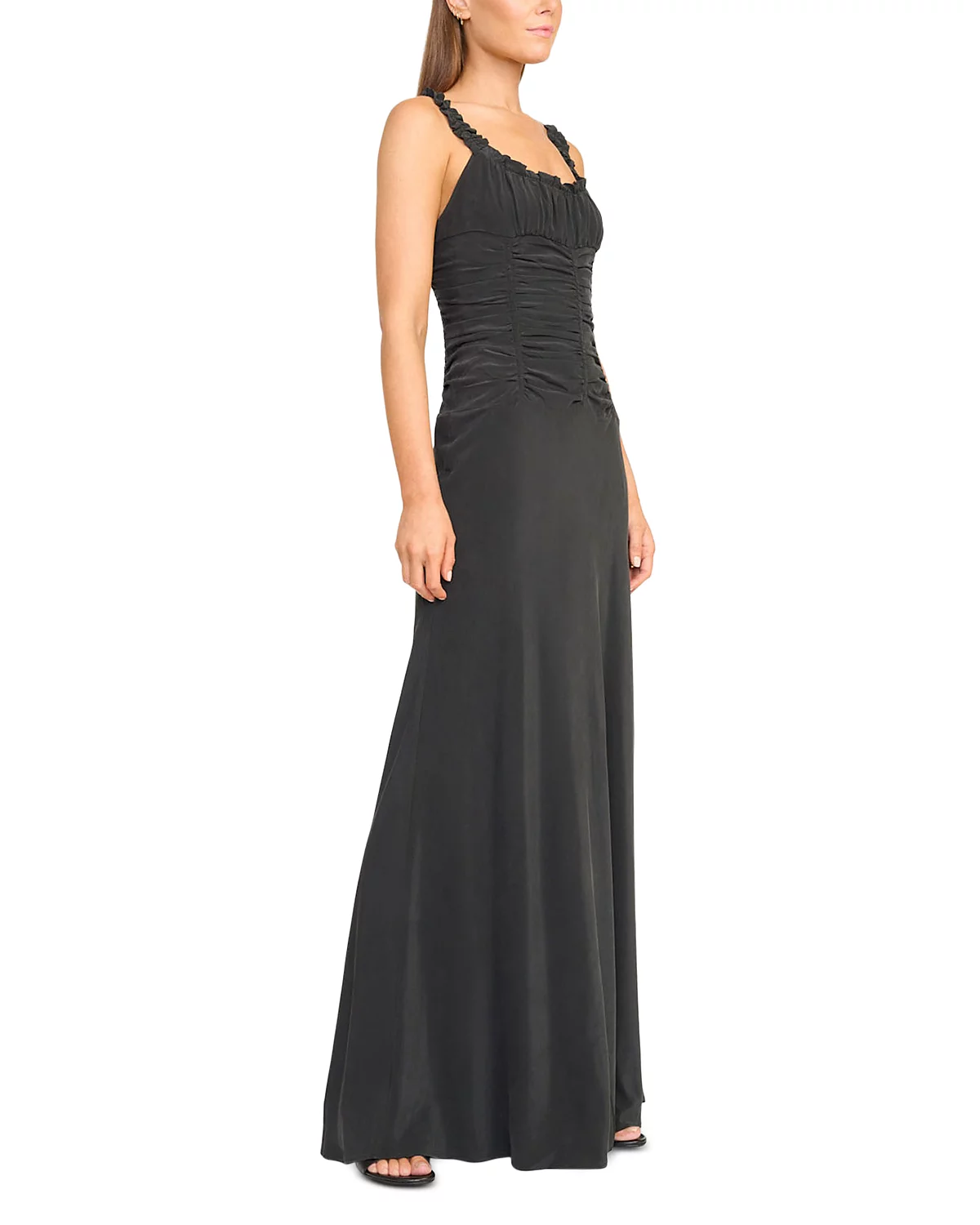 NIC SILK MAXI DRESS IN BLACK