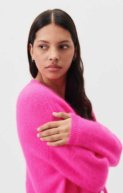 WOMEN'S CARDIGAN VITOW IN NEON PINK MELANGE