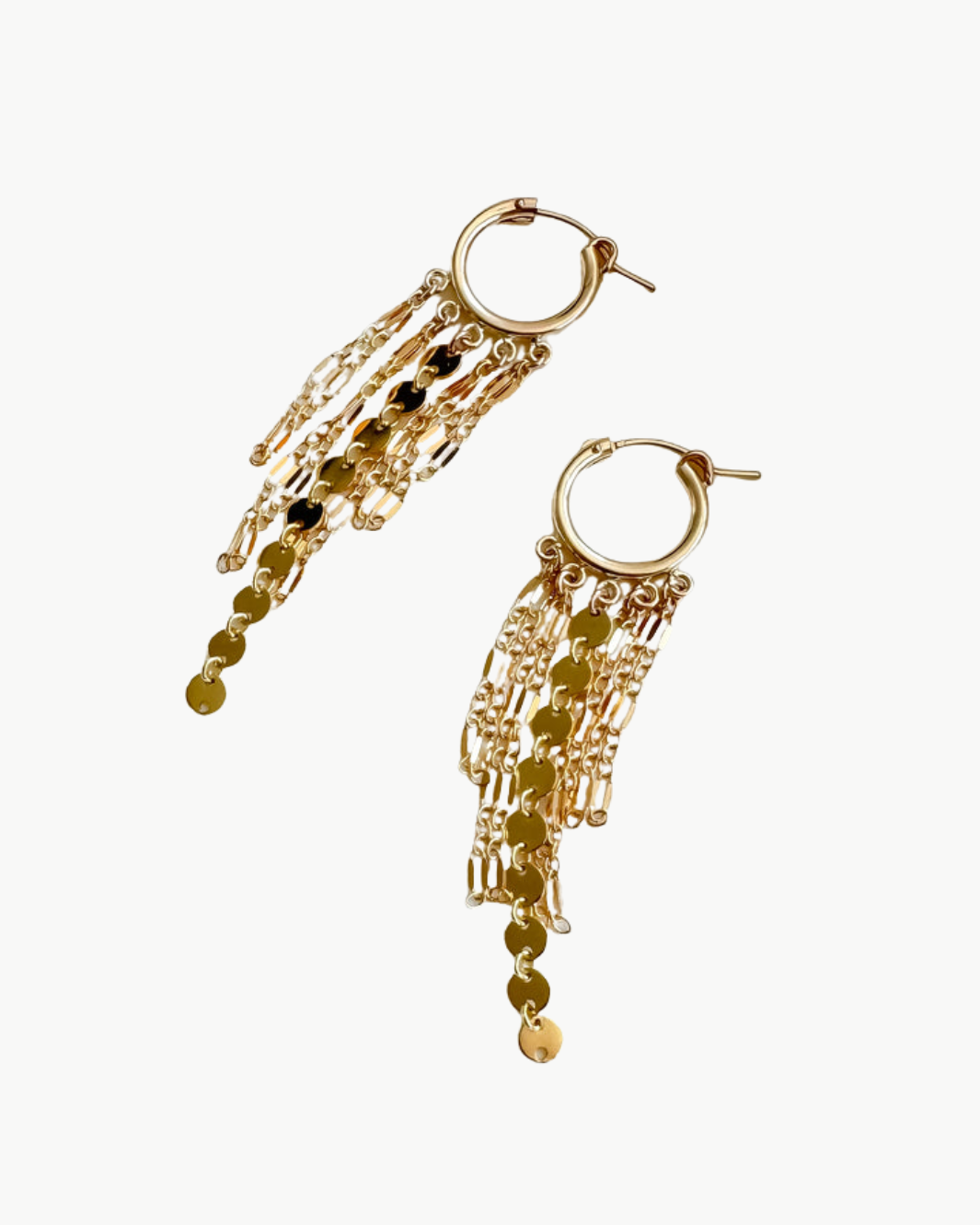 FEATHER EARRINGS IN GOLD