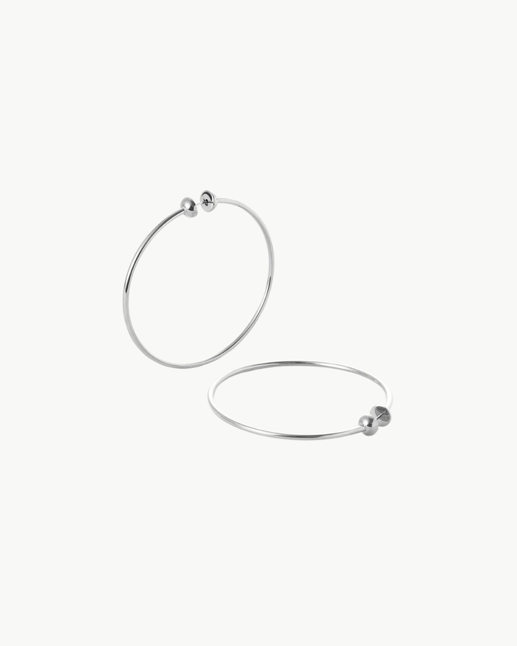 ICON HOOPS MEDIUM IN RHODIUM