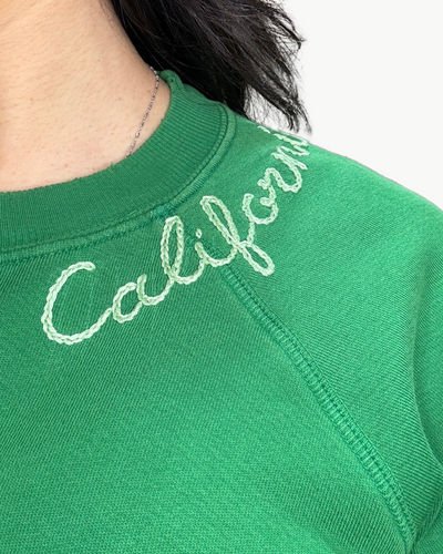 CALIFORNIA CREW SWEATSHIRT IN EVERGREEN