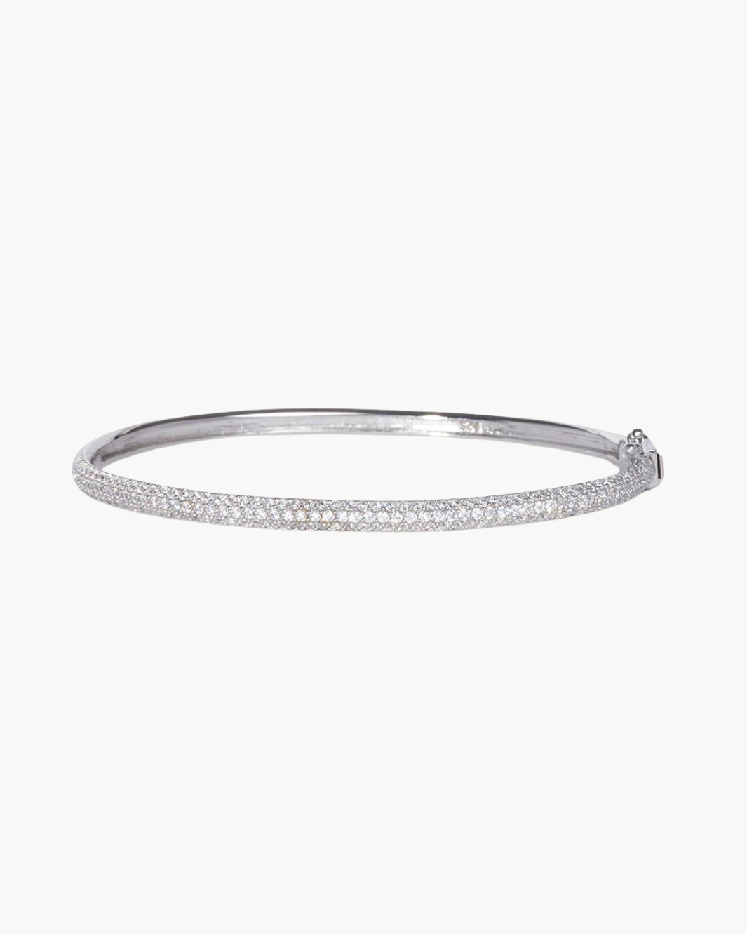 MALIBU BANGLE IN WHITE RHODIUM