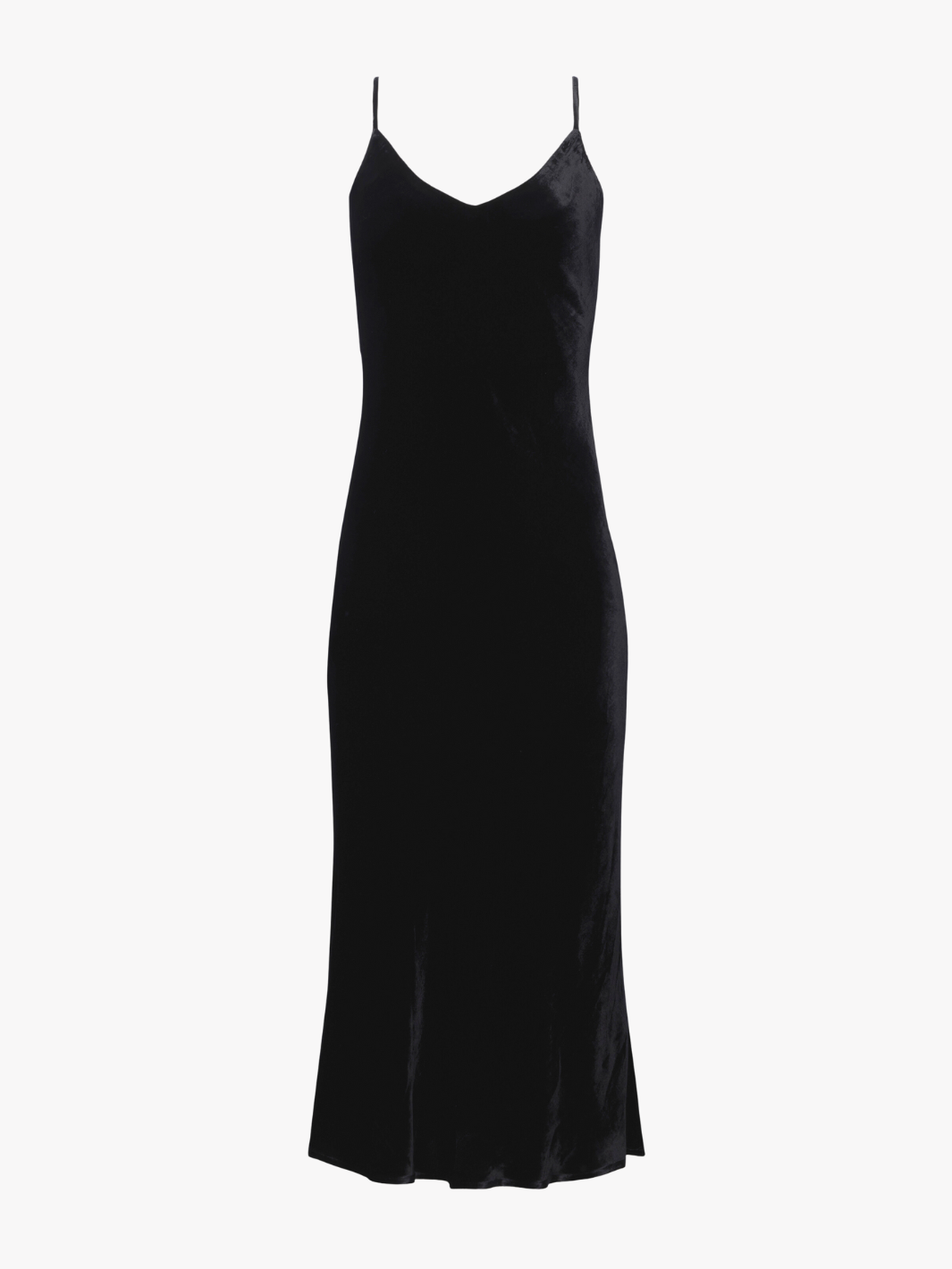 SERIDIE MID LENGTH SLIP DRESS IN BLACK