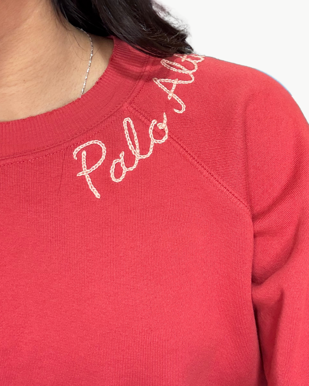 PALO ALTO CREW SWEATSHIRT IN DUSTY RED