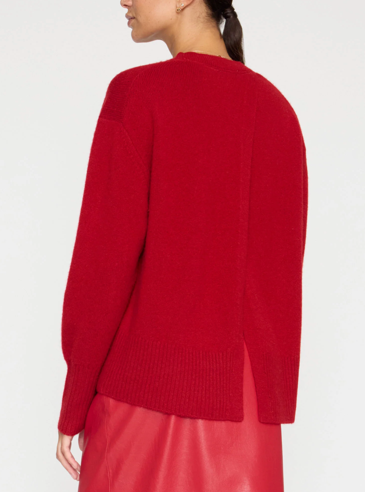 ONDA CREWNECK SWEATER IN CRIMSON