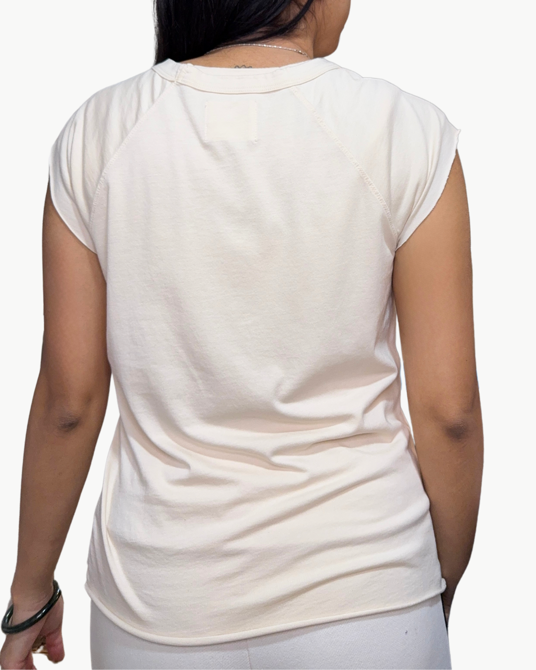 CHLOE LUX JERSEY TEE IN IVORY