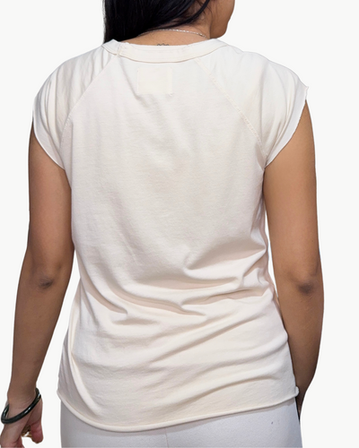 CHLOE LUX JERSEY TEE IN IVORY