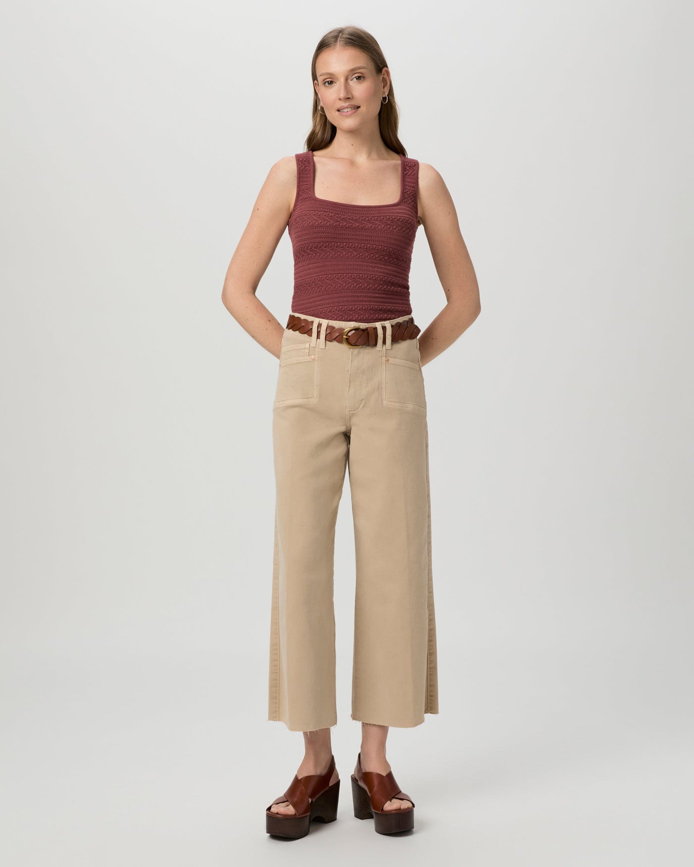 ANESSA WIDE LEG JEAN IN VINTAGE SOFT SAND