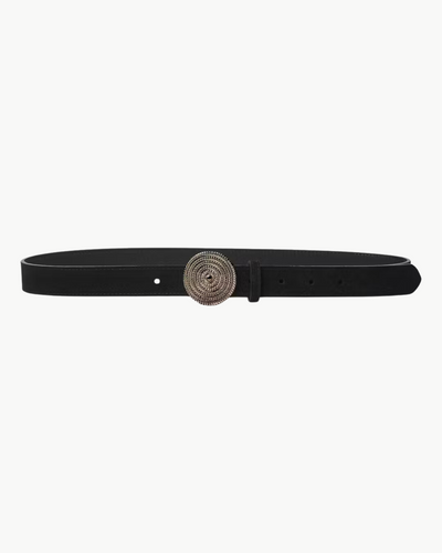 MEDALLION BUCKLE BELT IN BLACK