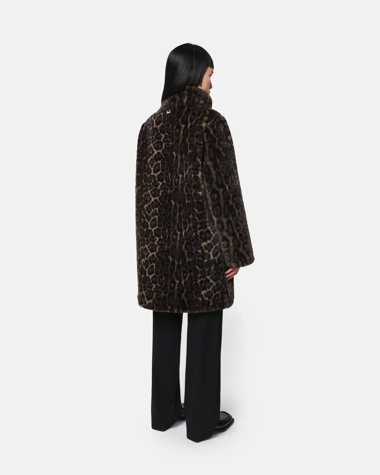 BLAIR LEOPARD MID-LENGTH COAT IN DARK LEOPARD