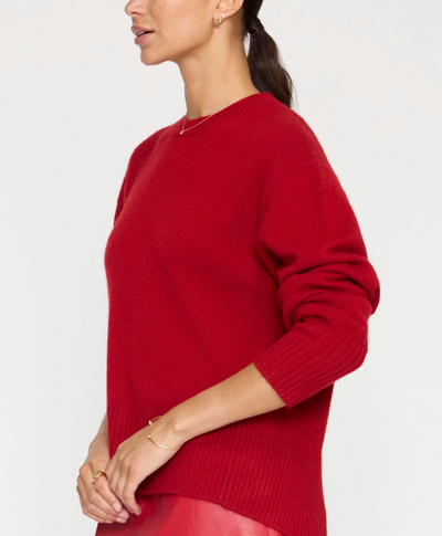 ONDA CREWNECK SWEATER IN CRIMSON