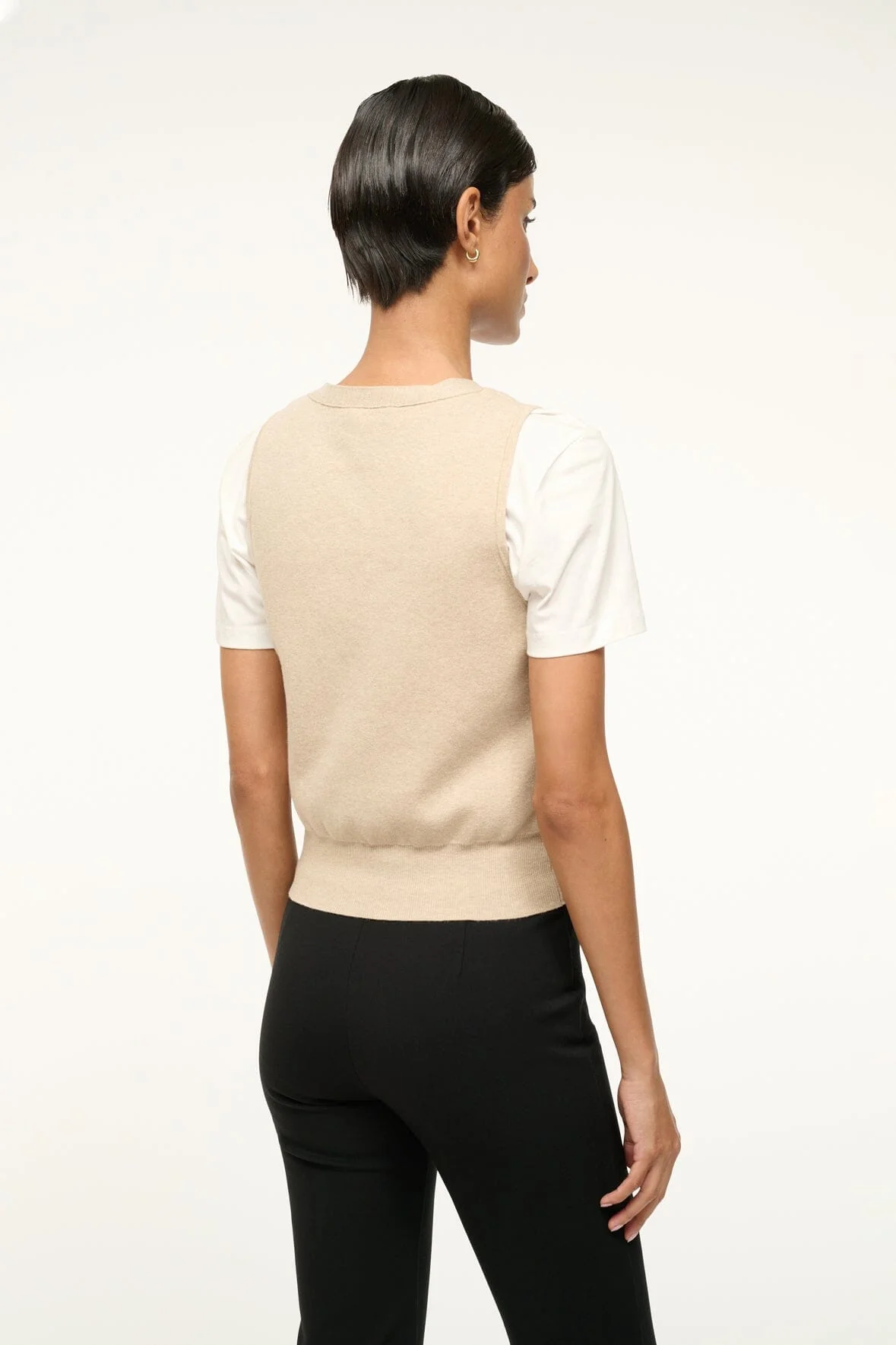 FICUS SWEATER VEST IN STONE