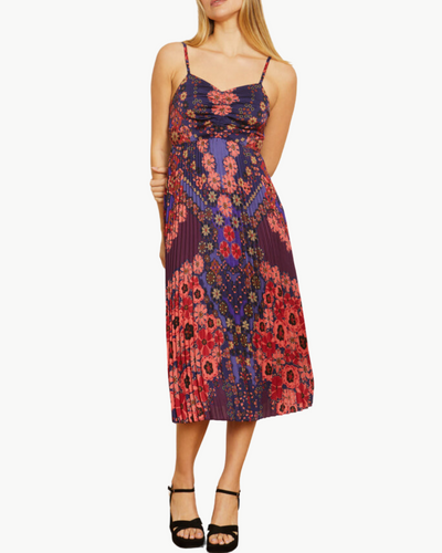 DONNA DRESS IN PATCHWORK PANSY