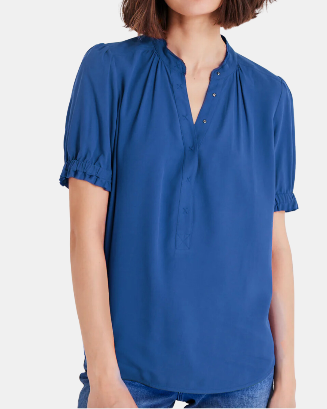 GO POP ON OVER TOP IN CORNFLOWER - Romi Boutique