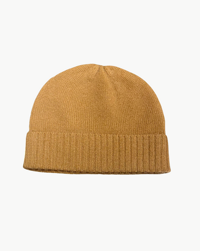 BIANCA CASHMERE BEANIE IN CARAMEL