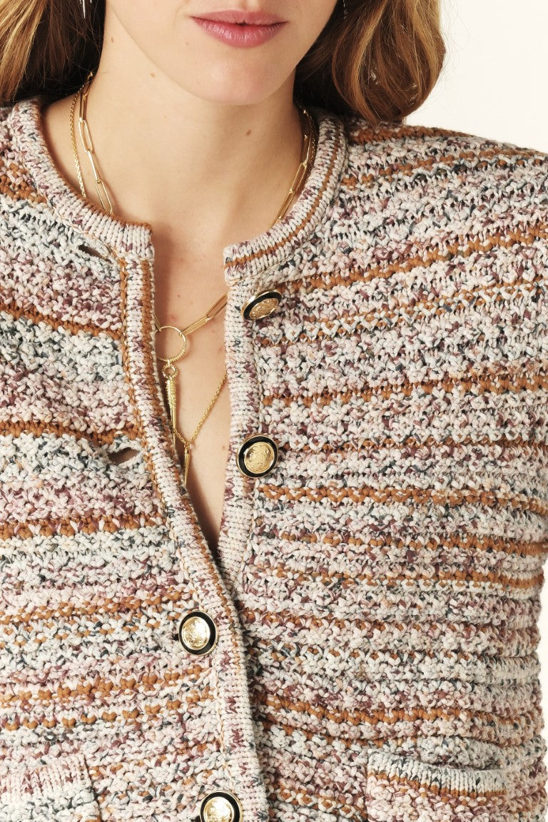 GUSPA CARDIGAN IN BEIGE