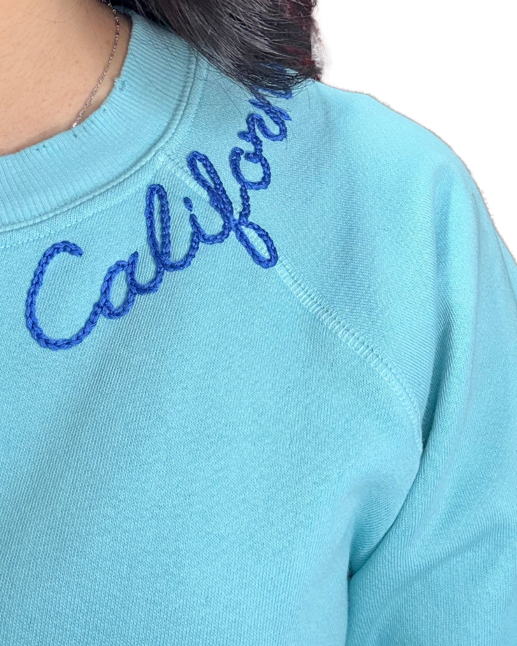 CALIFORNIA CREW SWEATSHIRT IN SEAFOAM