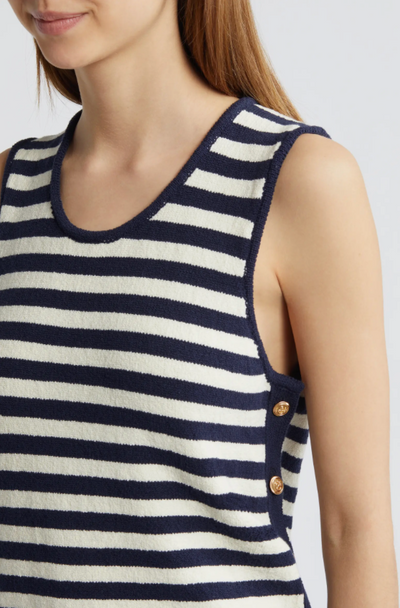 MARINER SWEATER TANK IN NAVY - Romi Boutique