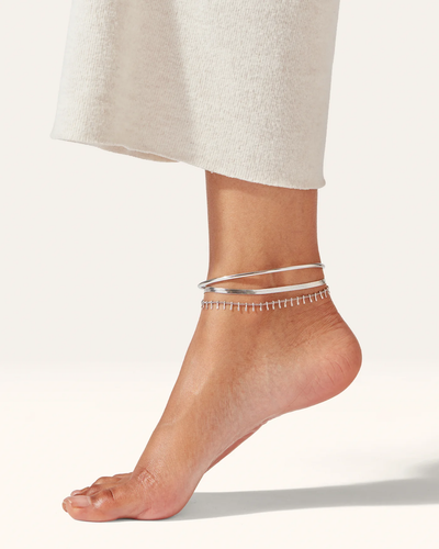 LUMI ANKLET IN RHODIUM