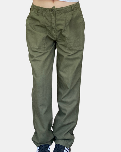 PATTI WOVEN PANT IN ARMY