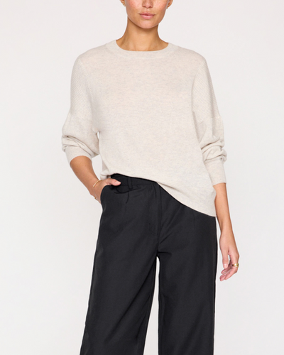 ARIE CREWNECK SWEATER IN MIST MELANGE