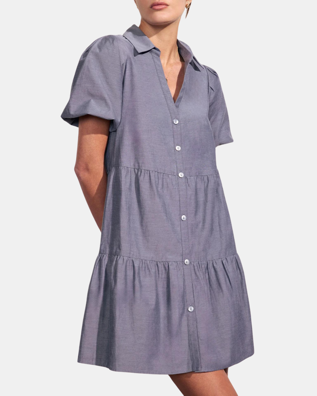 HAVANA MINI DRESS IN WASHED SLATE