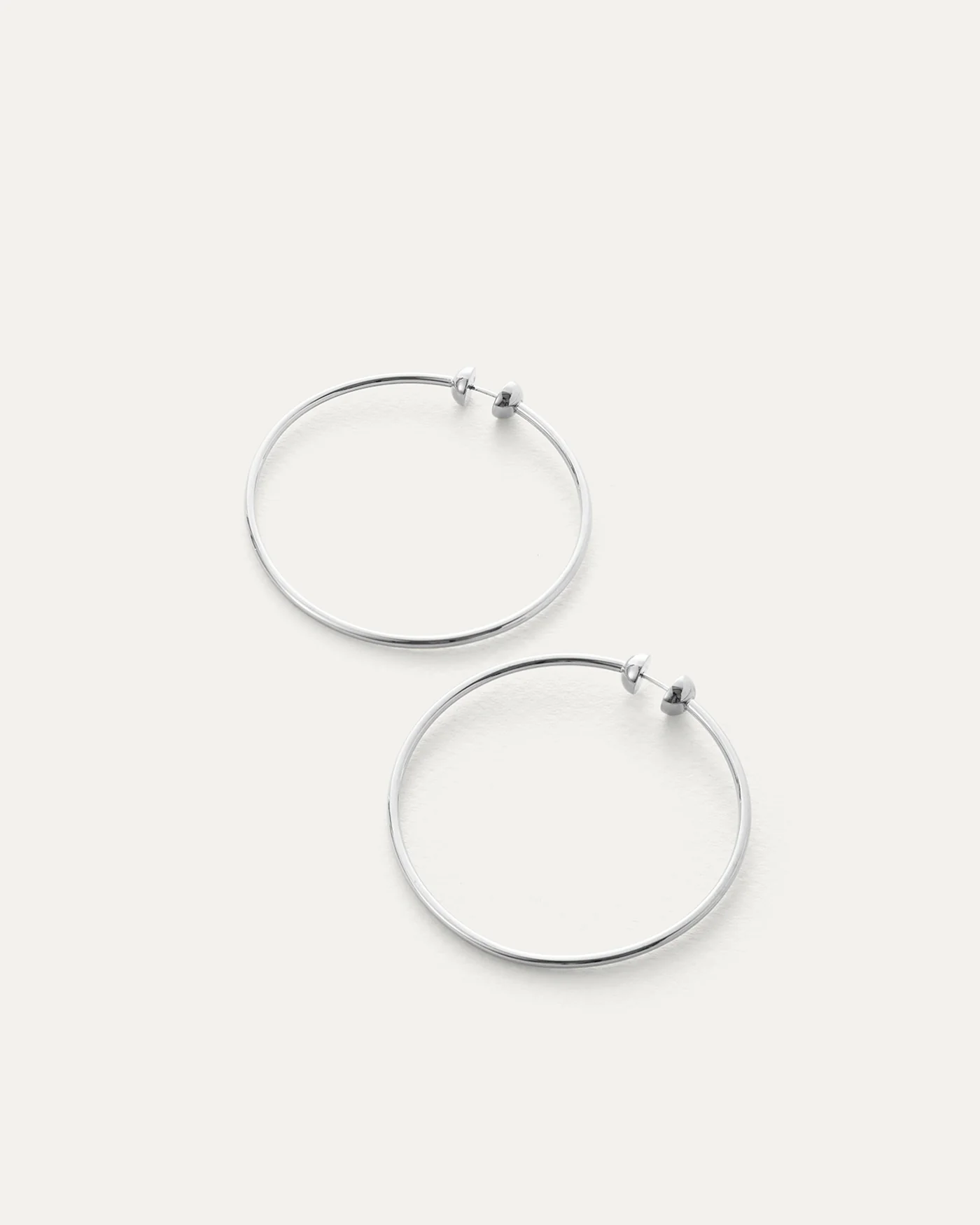 ICON HOOPS MEDIUM IN RHODIUM