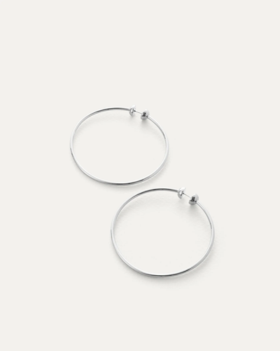 ICON HOOPS MEDIUM IN RHODIUM