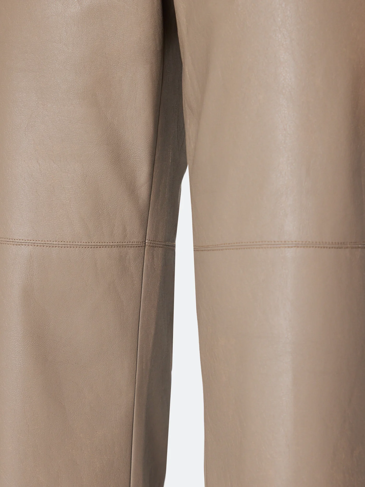 LARA VEGAN LEATHER PANT IN BRUME