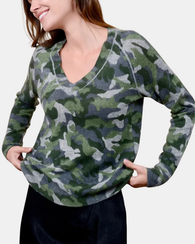 PAMMI CASHMERE SWEATER IN ARMY