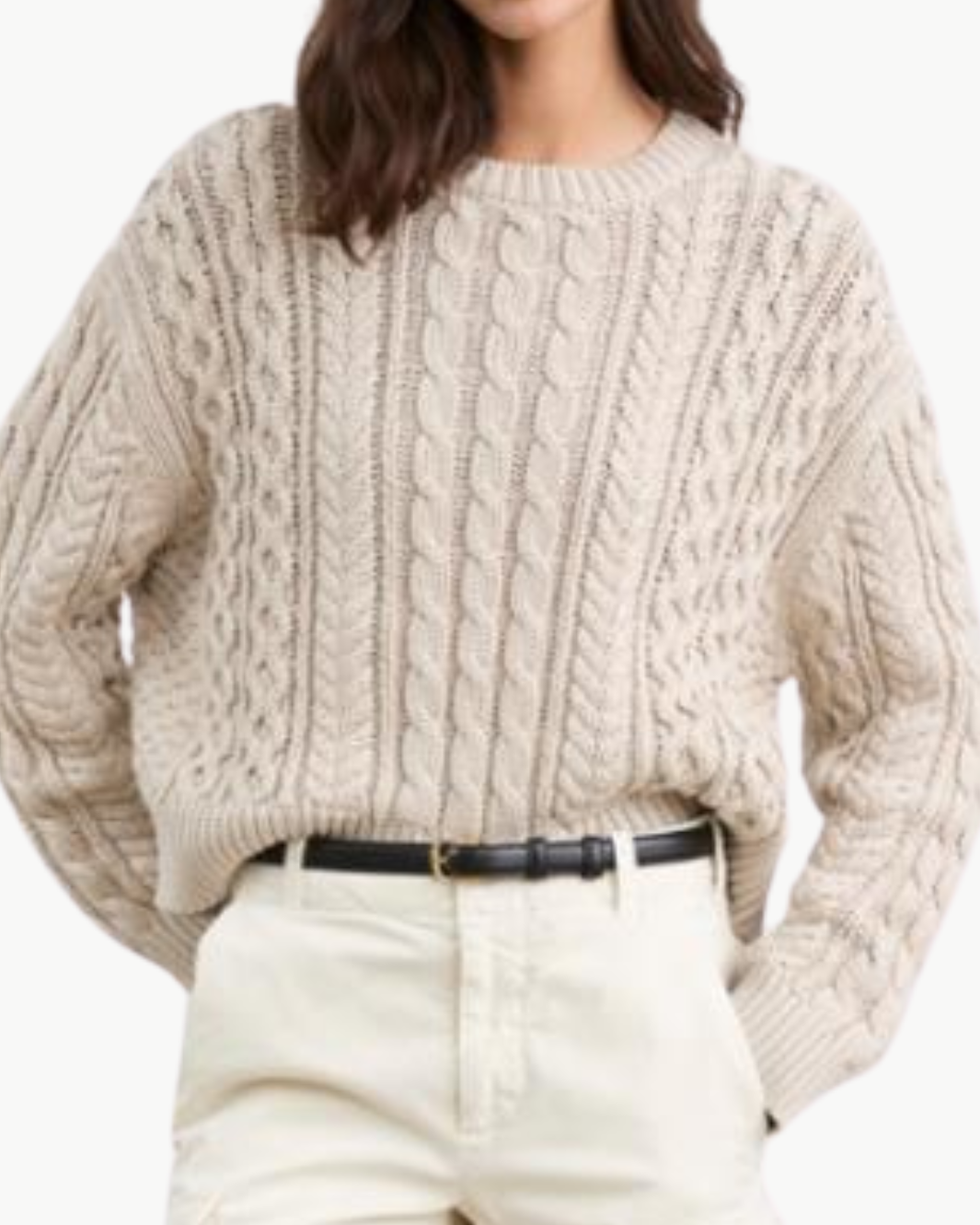 RORY SWEATER IN LIGHT BEIGE