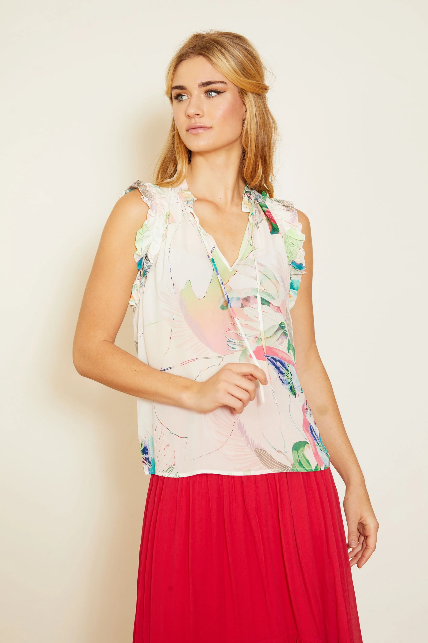 ALANI TOP IN BELLE PALM - Romi Boutique